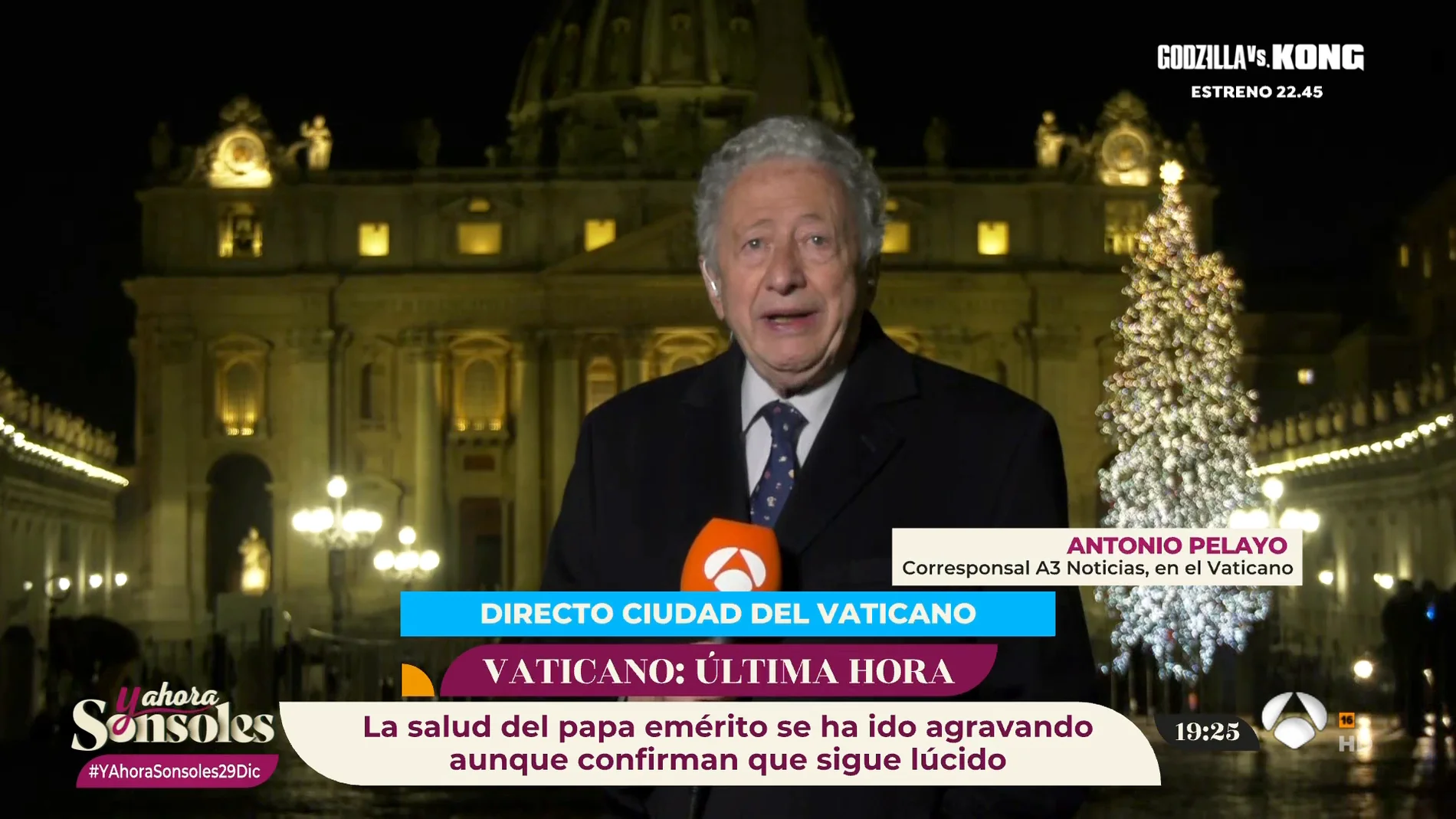 Antonio Pelayo, corresponsal en El Vaticano: "Está lúcido y espera superar esta doble crisis de salud"