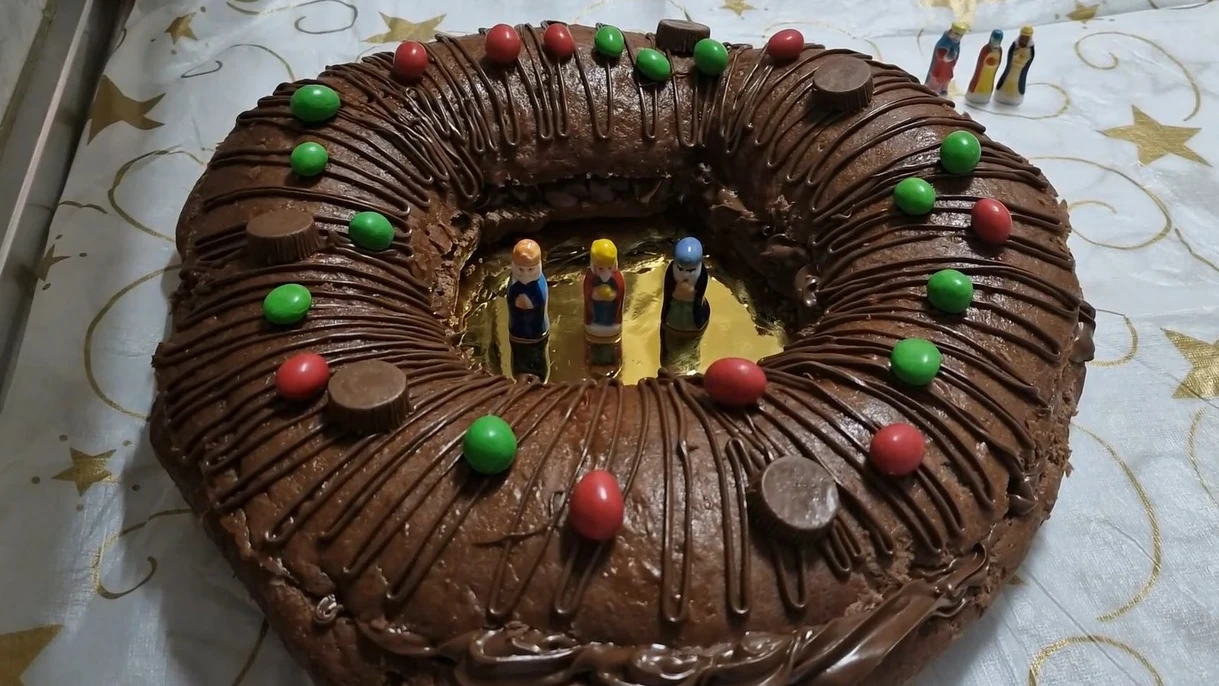 Rosc&oacute;n de reyes de chocolate