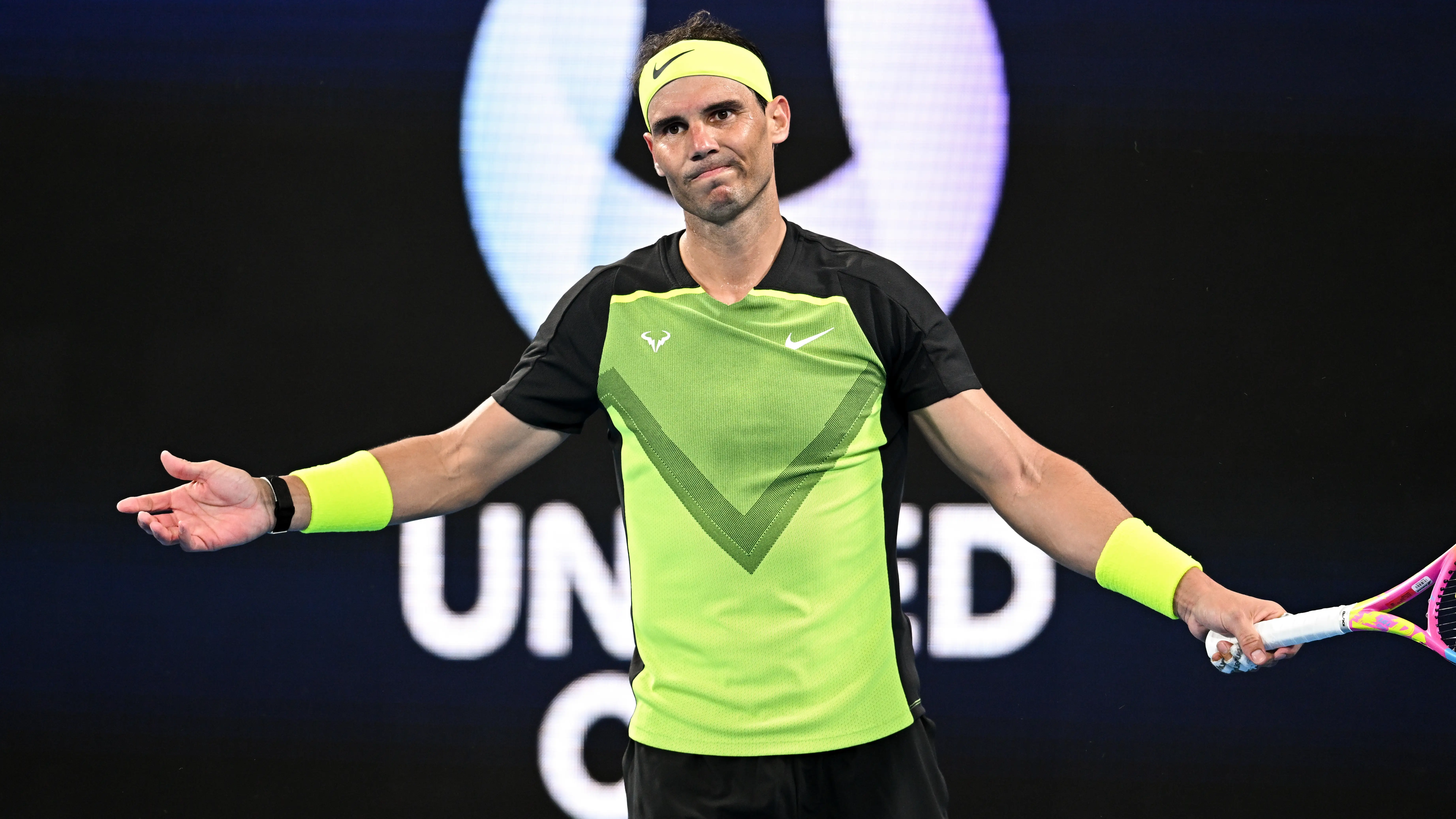Nadal se lamenta en el partido ante Cameron Norrie Nadal se lamenta en el partido ante Cameron Norrie