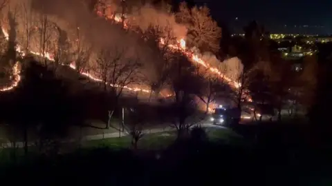 Incendio en Etxebarri, en Bizkaia Incendio en Etxebarri, en Bizkaia