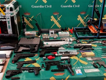 Armas impresas en 3D confiscadas por la Guardia Civil
