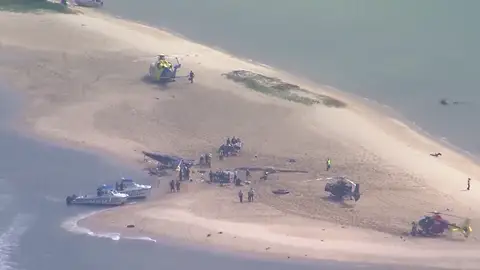 Accidente de helicópteros en Australia Accidente de helicópteros en Australia