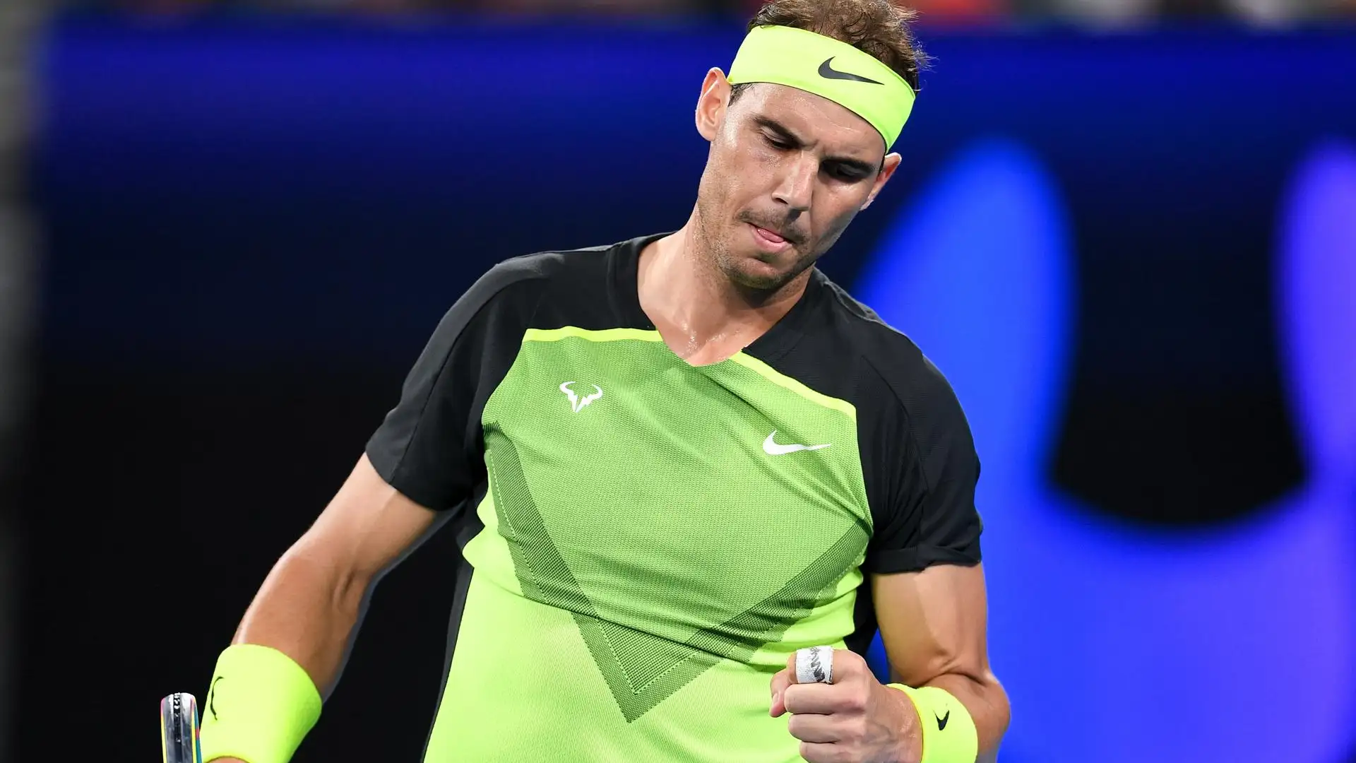 Rafa Nadal, en el encuentro ante Alex de Mi&ntilde;aur