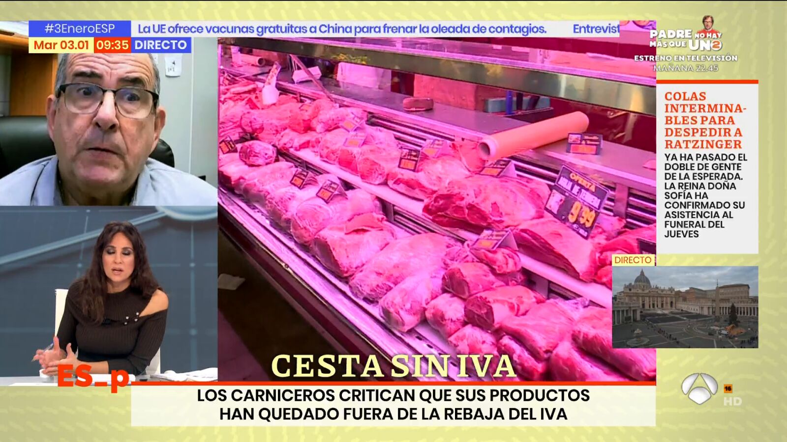 Antoni Gálvez, sobre la no rebaja del IVA en el sector cárnico: 