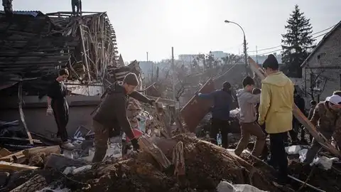 Zonas destrozadas en Kiev Zonas destrozadas en Kiev