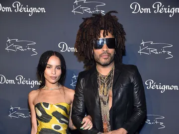 Lenny Kravitz con su hija la actriz Zoe Kravitz Lenny Kravitz con su hija la actriz Zoe Kravitz