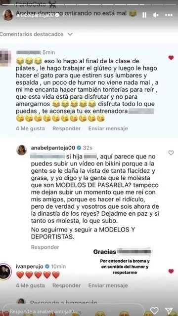Anabel Pantoja se defiende de las críticas Anabel Pantoja se defiende de las críticas