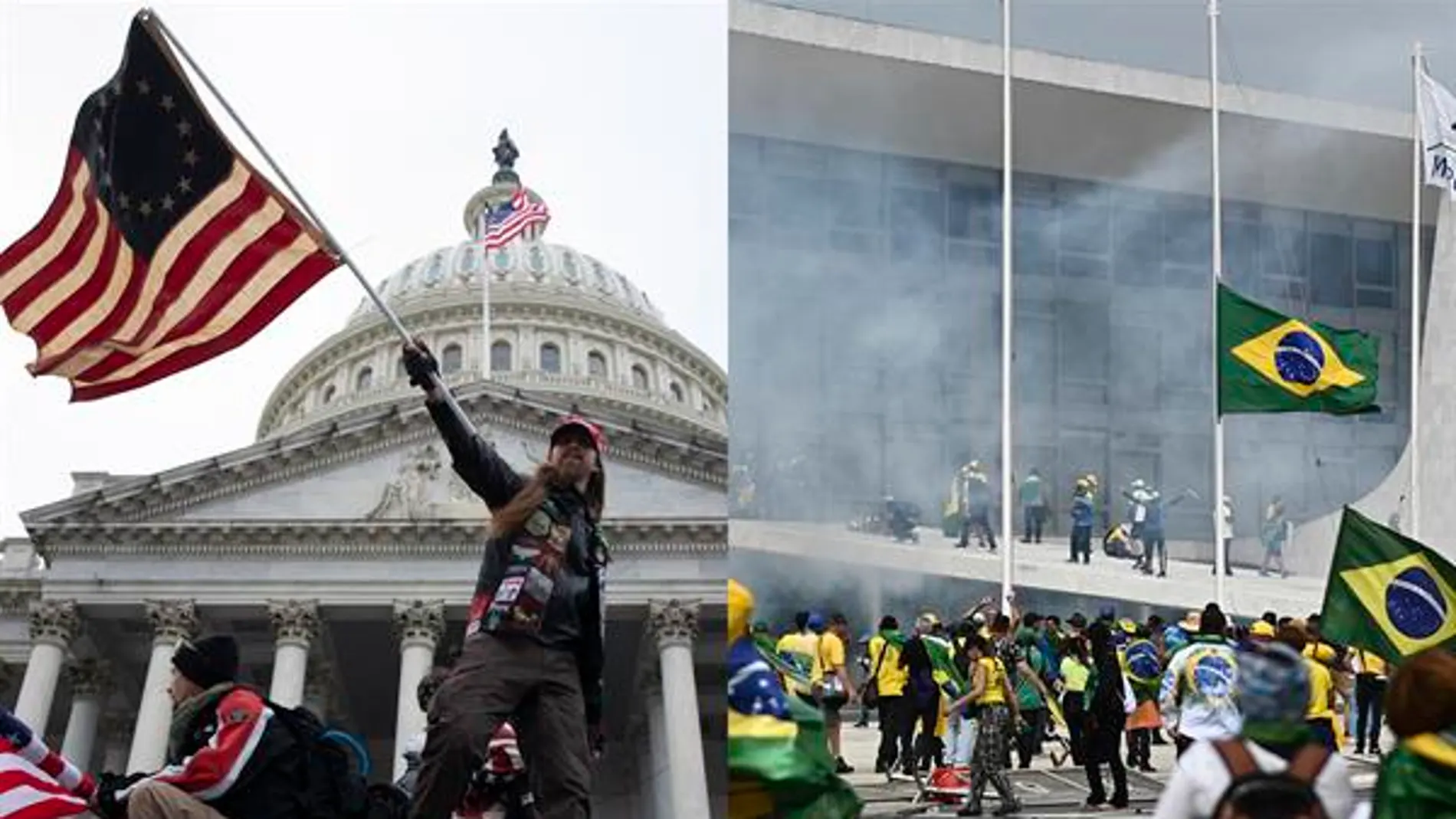 Asalto al Capitolio y asalto al Congreso brasileño
