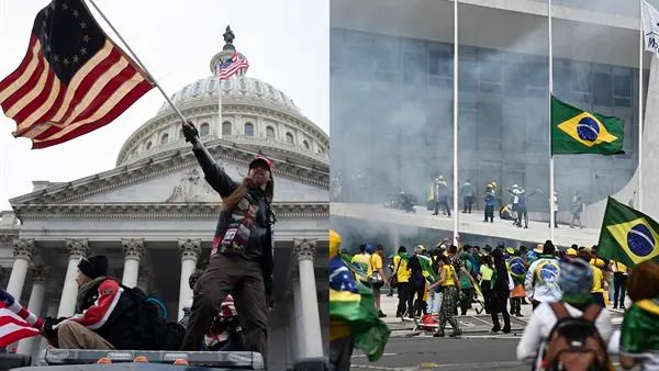 Asalto al Capitolio y asalto al Congreso brasile&ntilde;o