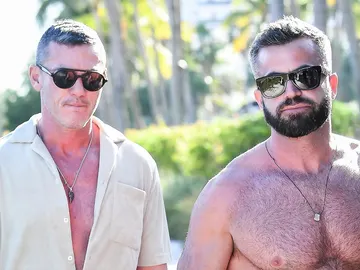 Luke Evans y su novio español, Fran Tomás, en Miami Luke Evans y su novio español, Fran Tomás, en Miami