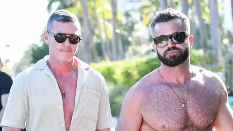 Luke Evans y su novio español, Fran Tomás, en Miami Luke Evans y su novio español, Fran Tomás, en Miami