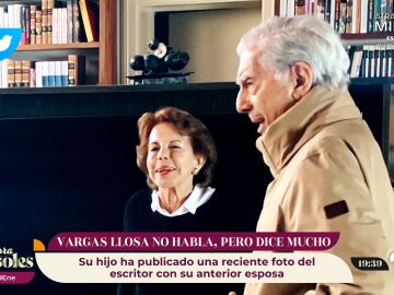 Vargas Llosa guarda silencio mientras su hijo Álvaro publica unas fotos del literato con su exmujer