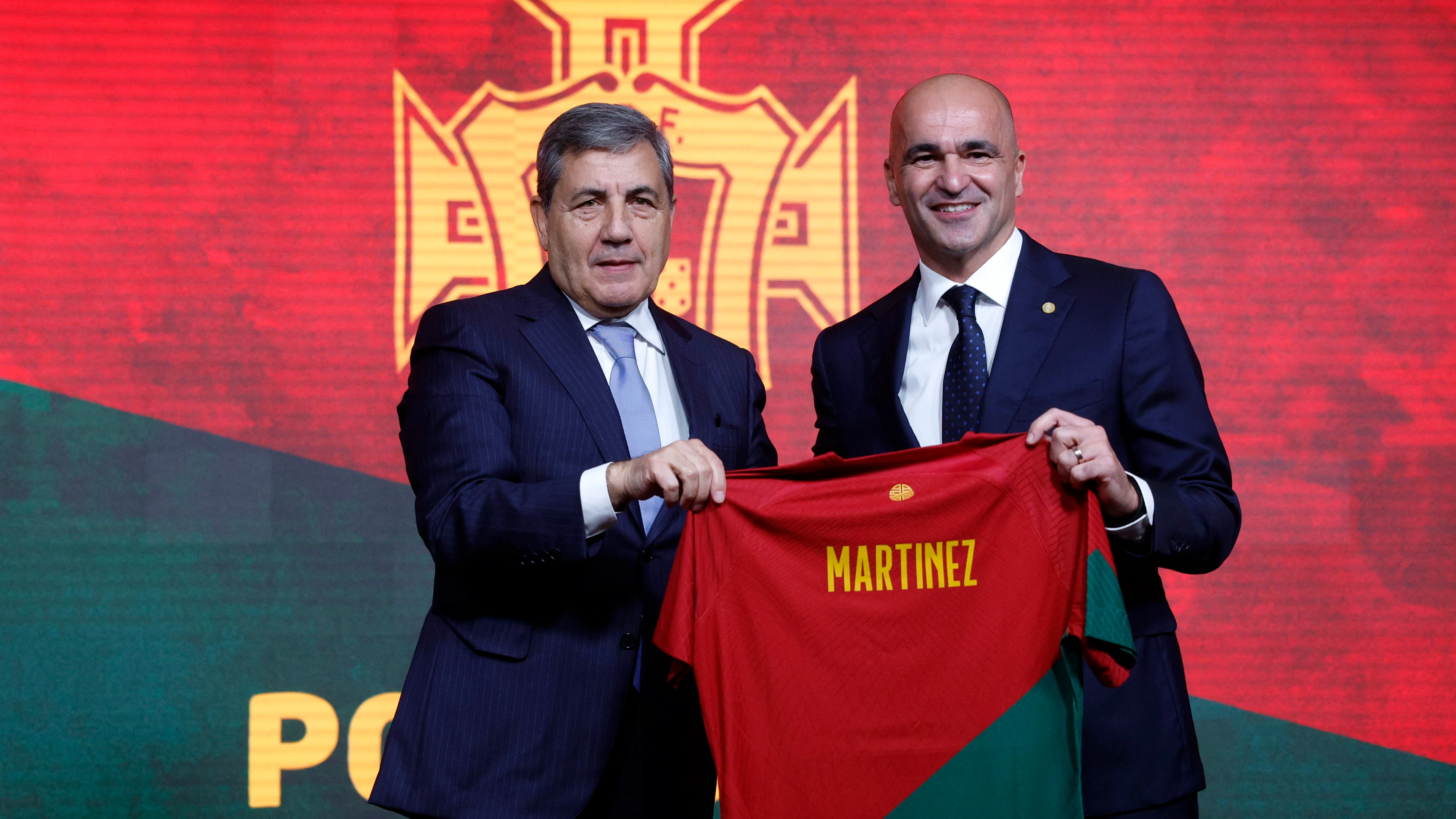 Roberto Martínez, en su presentación como seleccionador de Portugal Roberto Martínez, en su presentación como seleccionador de Portugal