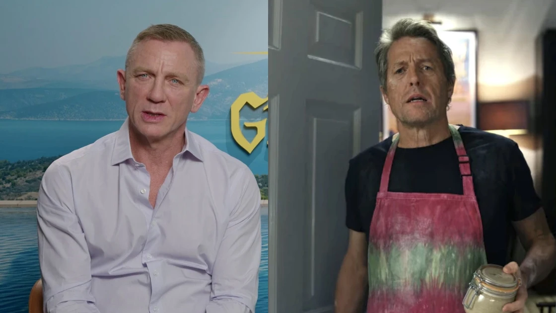 Daniel Craig y Hugh Grant, en 'Glass Onion'