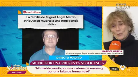 Perdió a su marido por una presunta negligencia médica: "Murió por una cadena de errores y por falta de humanidad" Perdió a su marido por una presunta negligencia médica: "Murió por una cadena de errores y por falta de humanidad"
