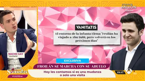 Nacho Gay, sobre la visita de Froilán a Juan Carlos I en Abu Dabi: "Volverá a España la próxima semana" Nacho Gay, sobre la visita de Froilán a Juan Carlos I en Abu Dabi: "Volverá a España la próxima semana"