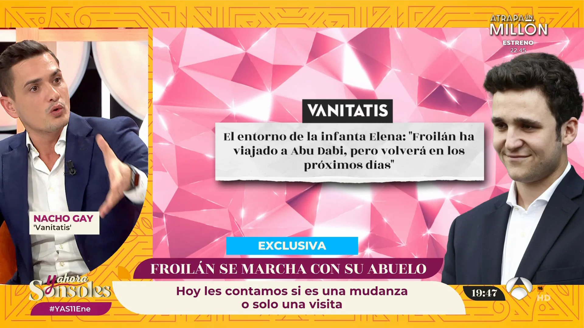 Nacho Gay, sobre la visita de Froilán a Juan Carlos I en Abu Dabi: "Volverá a España la próxima semana" Nacho Gay, sobre la visita de Froilán a Juan Carlos I en Abu Dabi: "Volverá a España la próxima semana"