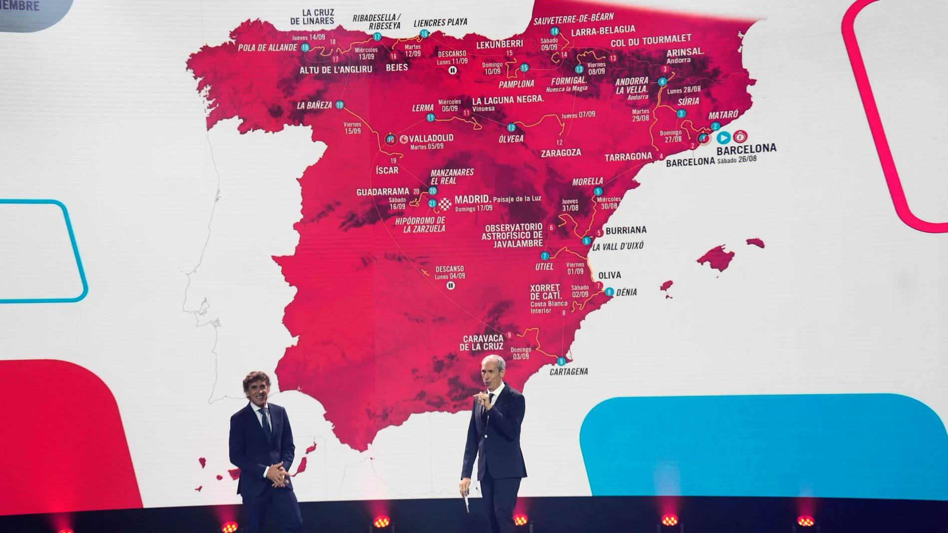 Momento de la presentación del recorrido de La Vuelta a España 2023