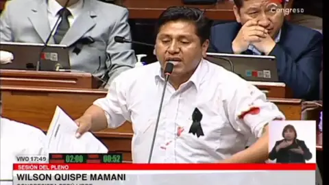 El diputado peruano Wilson Quispe El diputado peruano Wilson Quispe