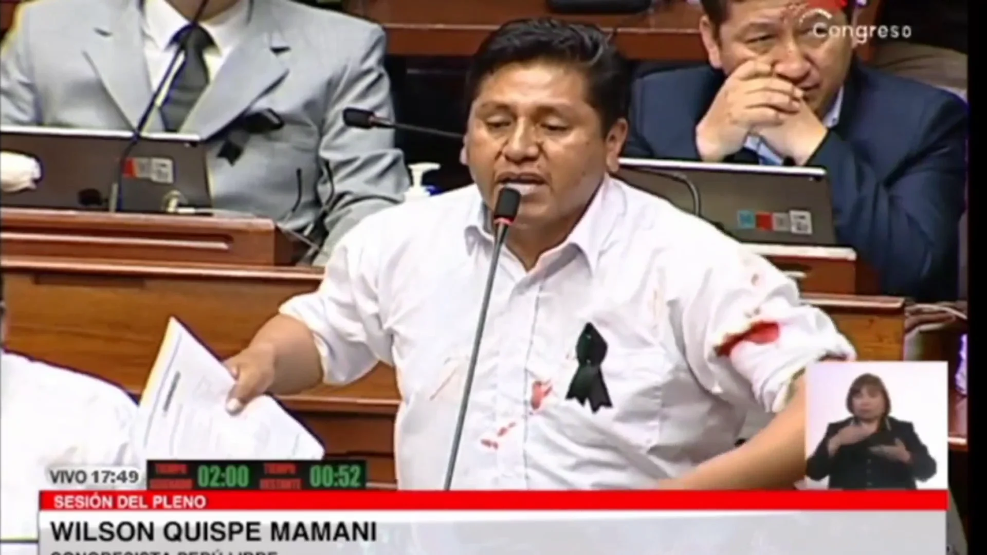 El diputado peruano Wilson Quispe