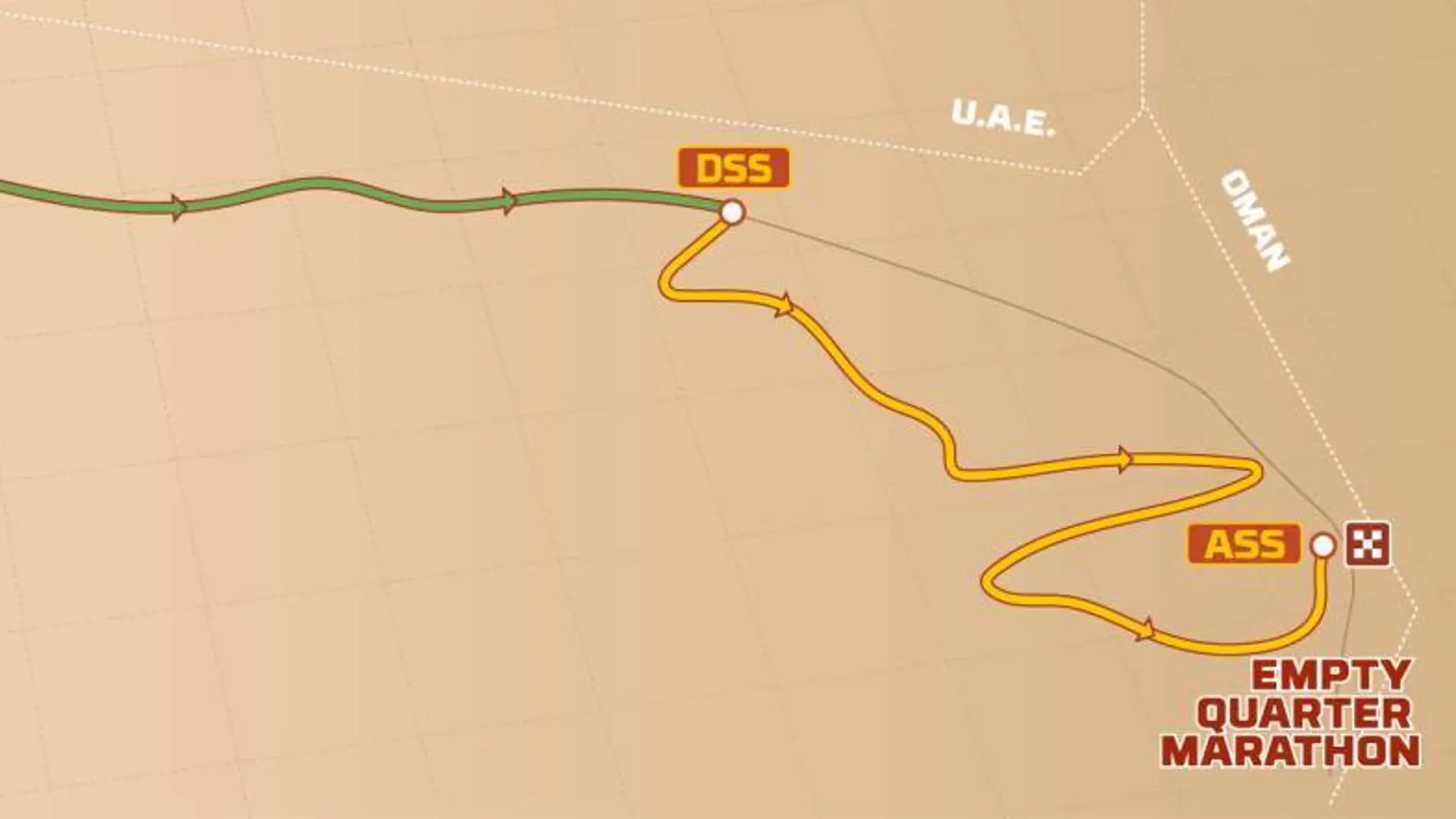 Rally Dakar 2023: Recorrido de la etapa 11 Shaybah > Empty Quarter Marathon