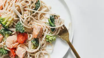 Plato de espaguetis con verduras