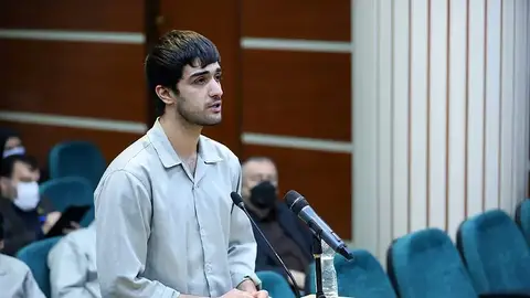 Mohammad Mehdi Karami durante el juicio en el que fue sentenciado a muerte Mohammad Mehdi Karami durante el juicio en el que fue sentenciado a muerte