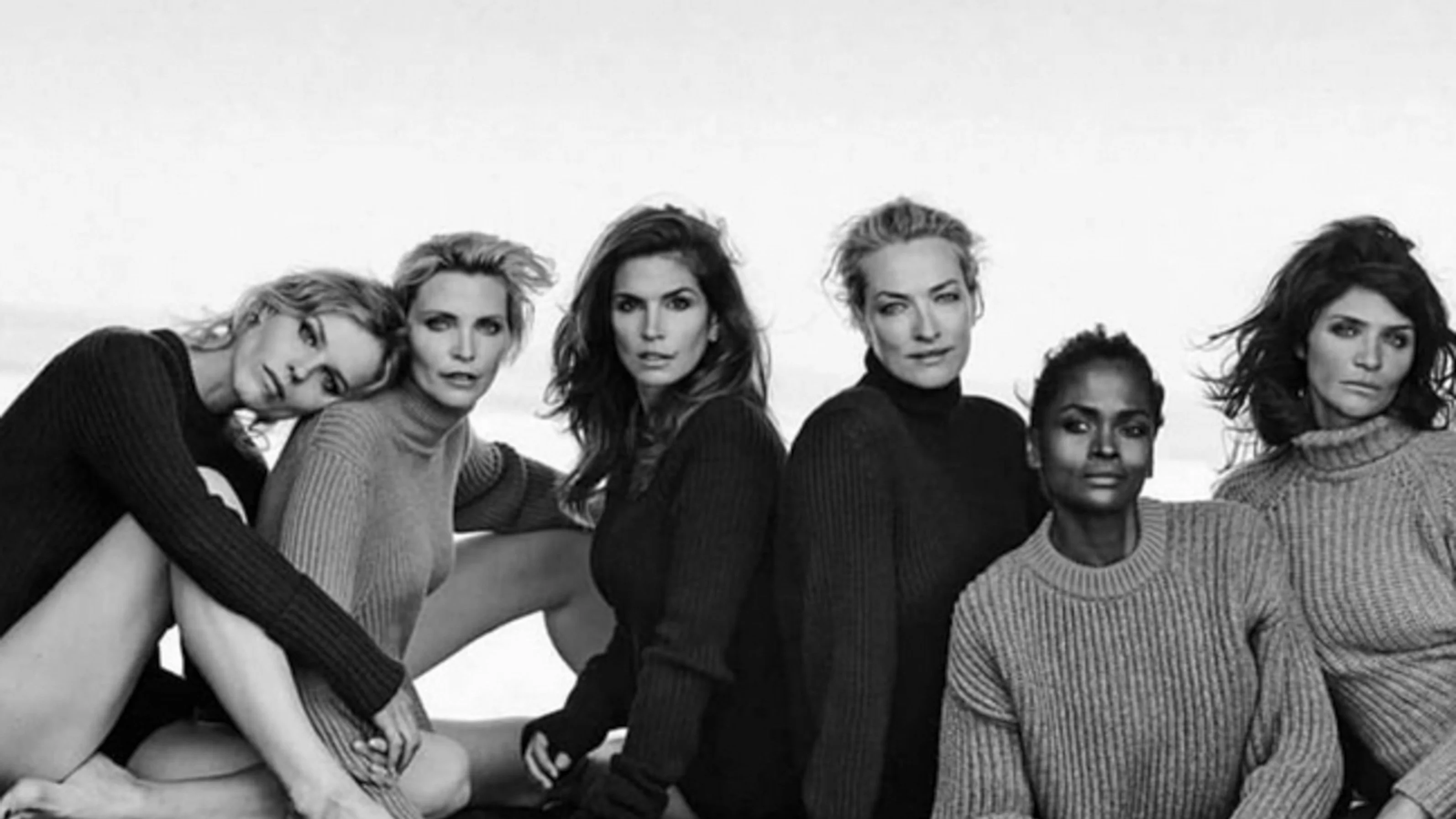 Tatjana Patitz con otras supermodelos de los años 90 Tatjana Patitz con otras supermodelos de los años 90