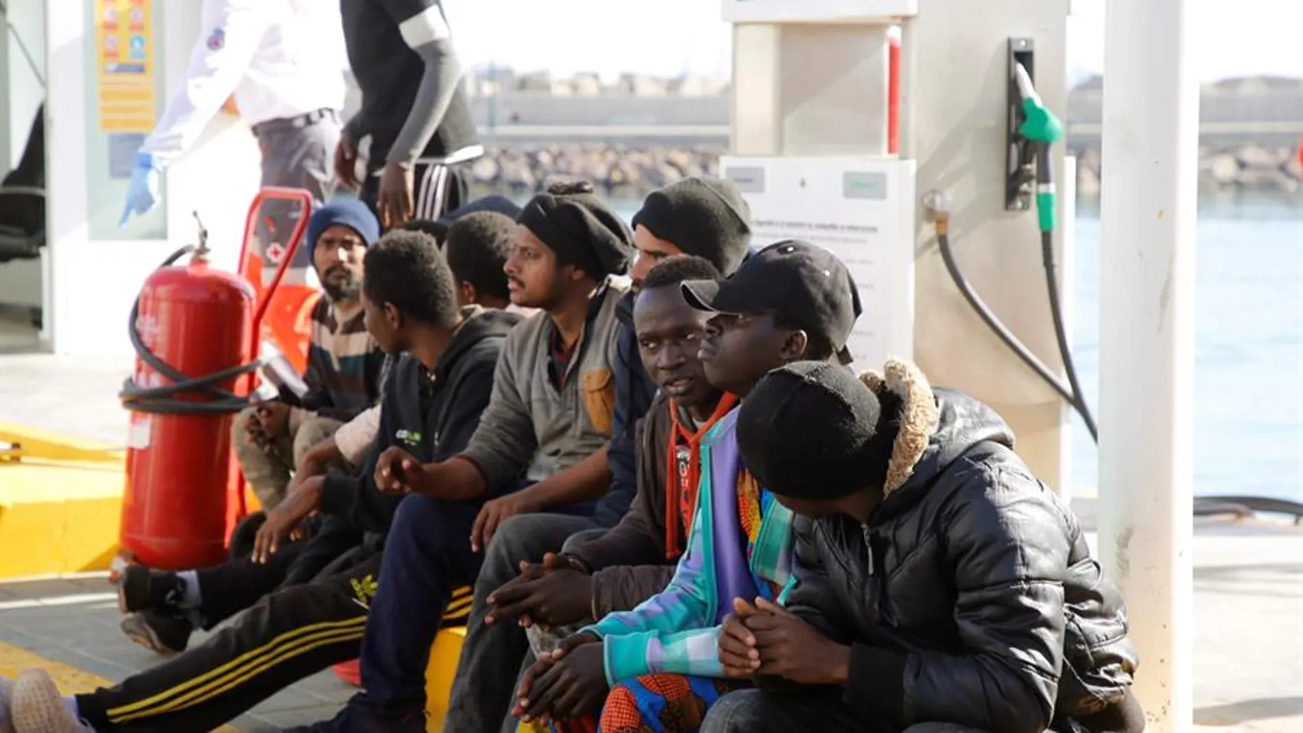 Inmigrantes trasladados a Melilla