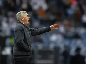 Carlo Ancelotti, en el partido de la Supercopa ante el Valencia Carlo Ancelotti, en el partido de la Supercopa ante el Valencia