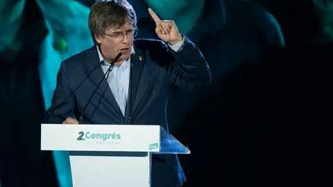 Imagen de archivo de Carles Puigdemont en un acto en Argelers, en el sur de Francia Imagen de archivo de Carles Puigdemont en un acto en Argelers, en el sur de Francia