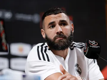 Benzema en rueda de prensa Benzema en rueda de prensa