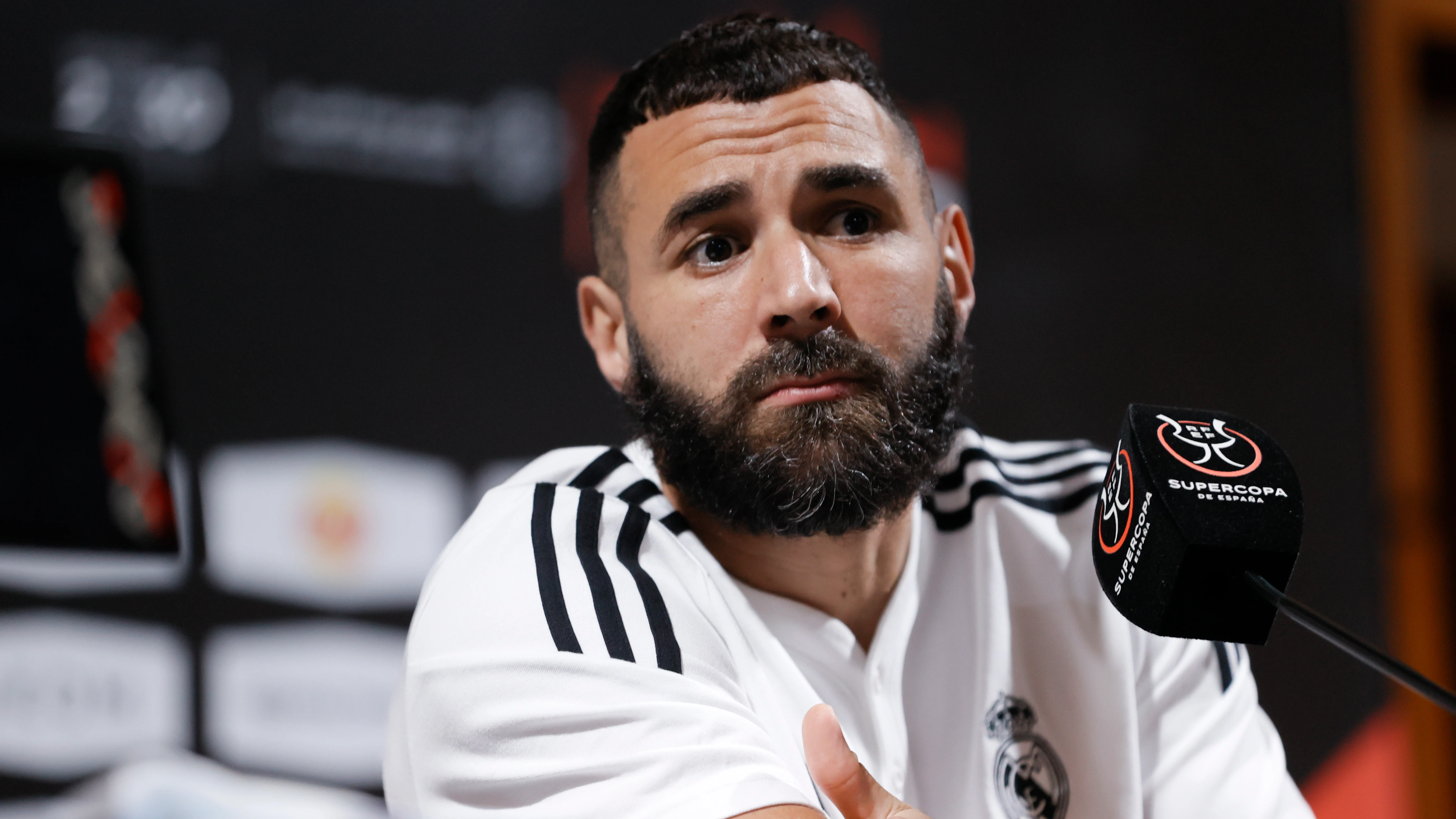 Benzema en rueda de prensa Benzema en rueda de prensa