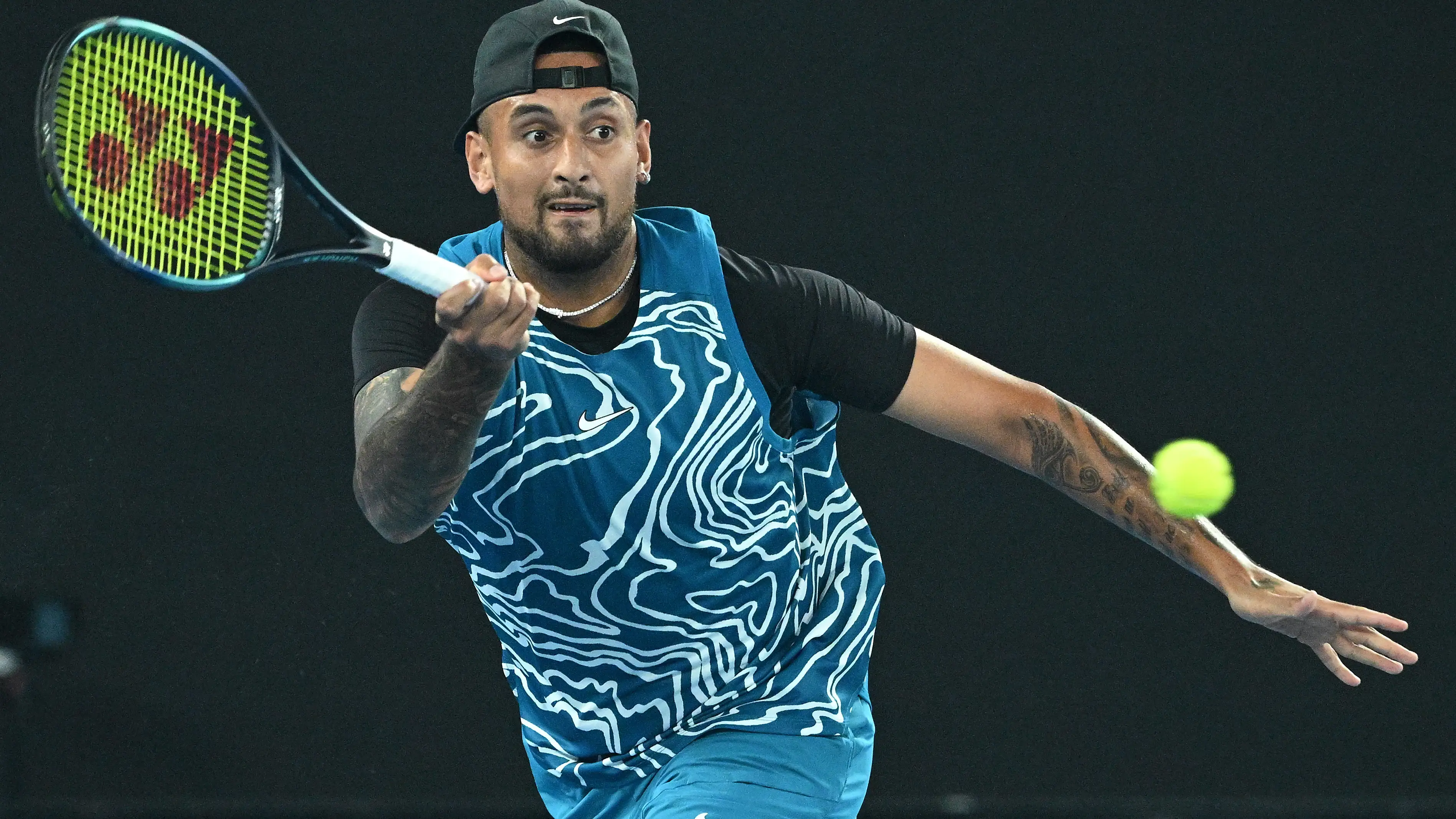Nick Kyrgios, en un entrenamiento en Melbourne Nick Kyrgios, en un entrenamiento en Melbourne