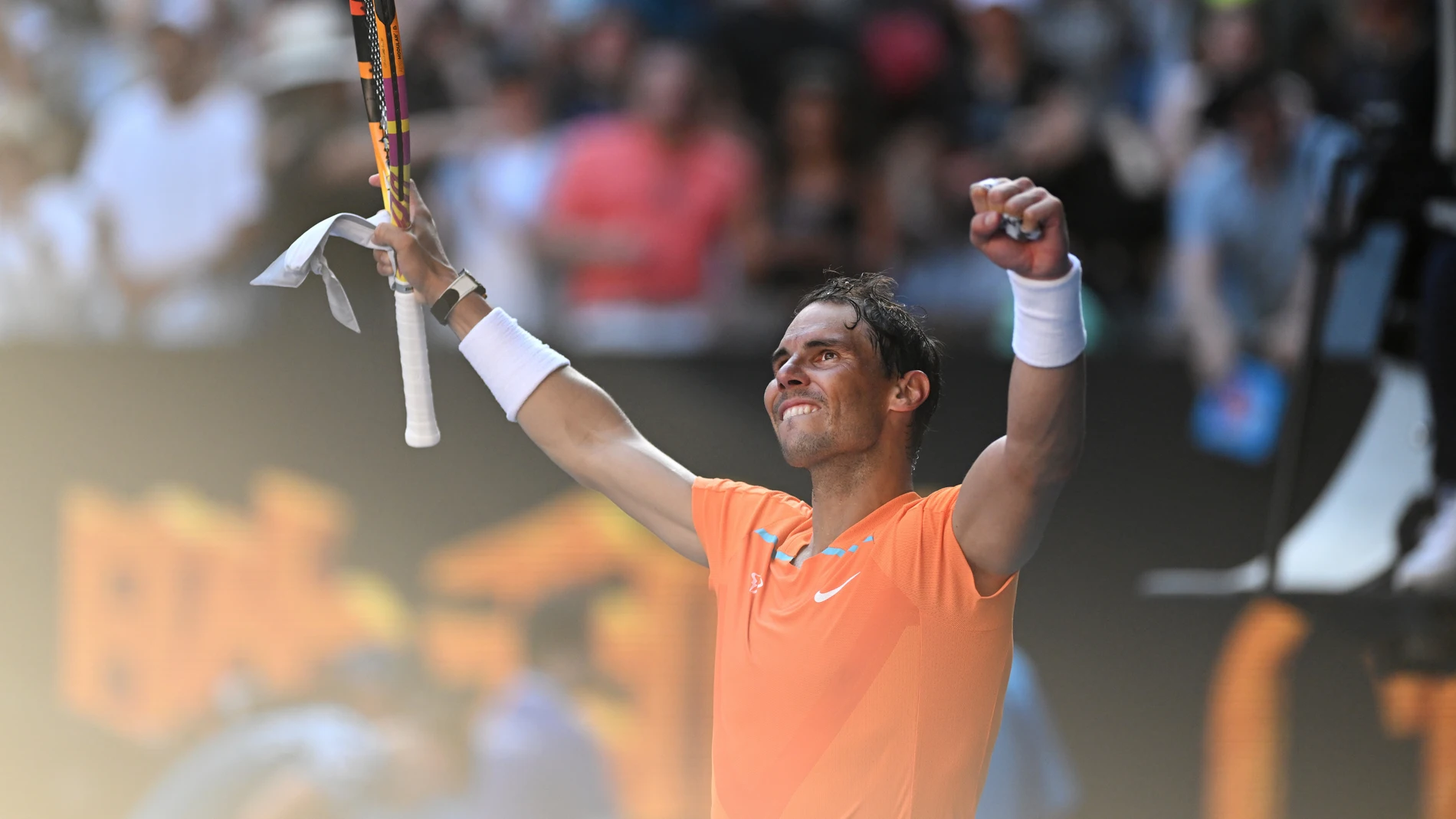 Rafa Nadal celebra su victoria ante Jack Draper en el Open de Australia