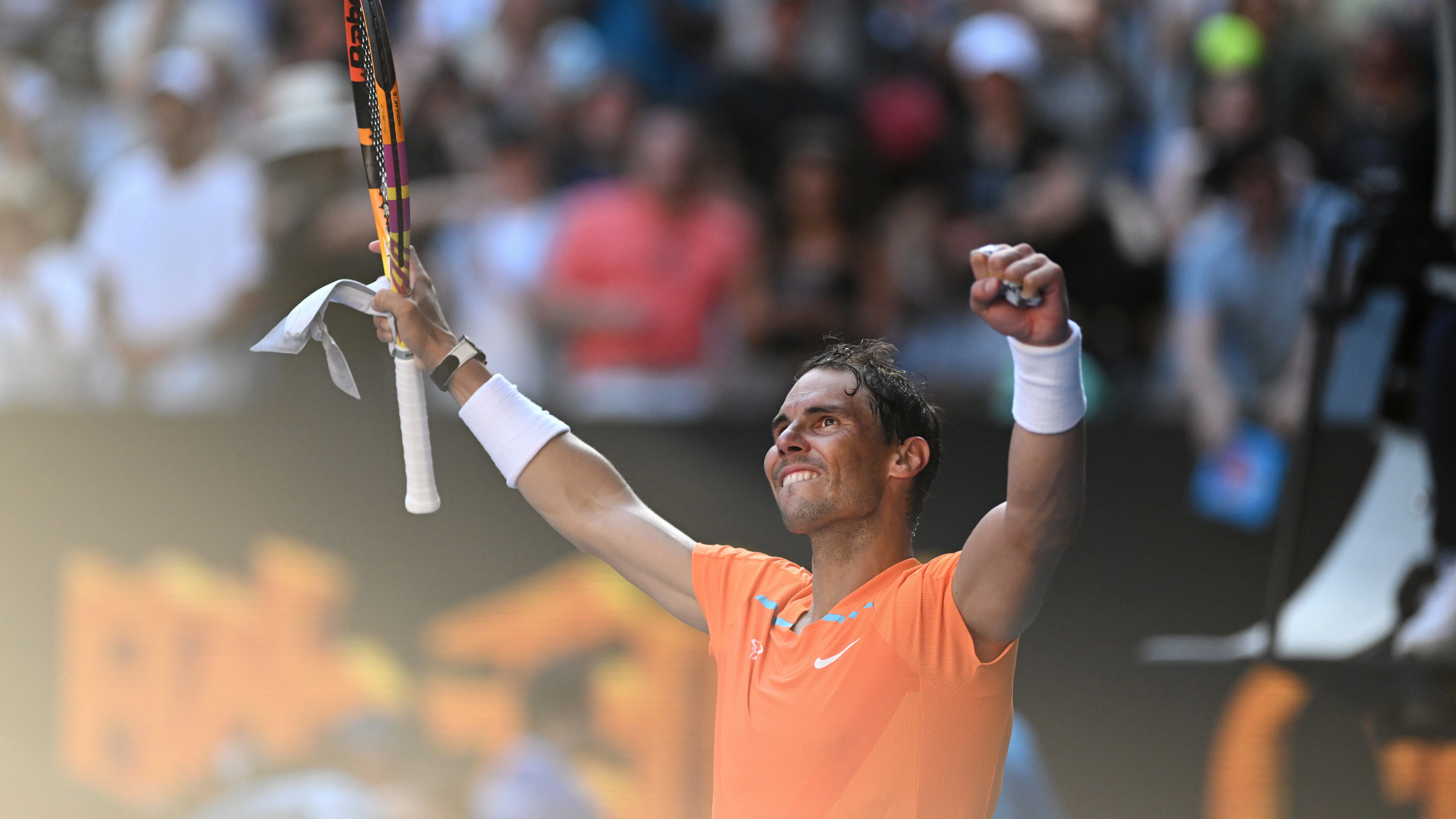 Rafa Nadal celebra su victoria ante Jack Draper en el Open de Australia Rafa Nadal celebra su victoria ante Jack Draper en el Open de Australia