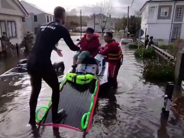 Evacuados en Galicia por la riada