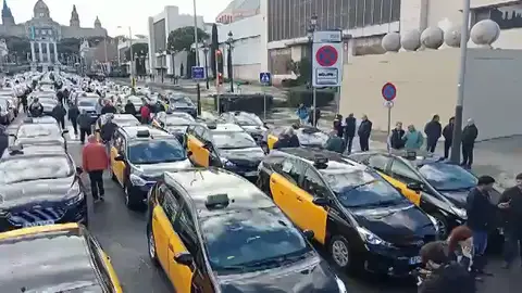 Huelga de los taxistas de Barcelona Huelga de los taxistas de Barcelona
