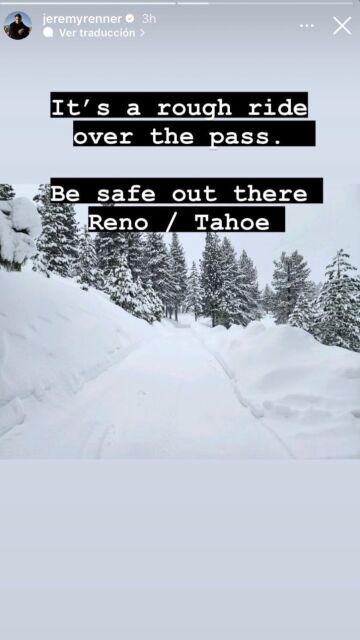 Jeremy Renner en Instagram Stories