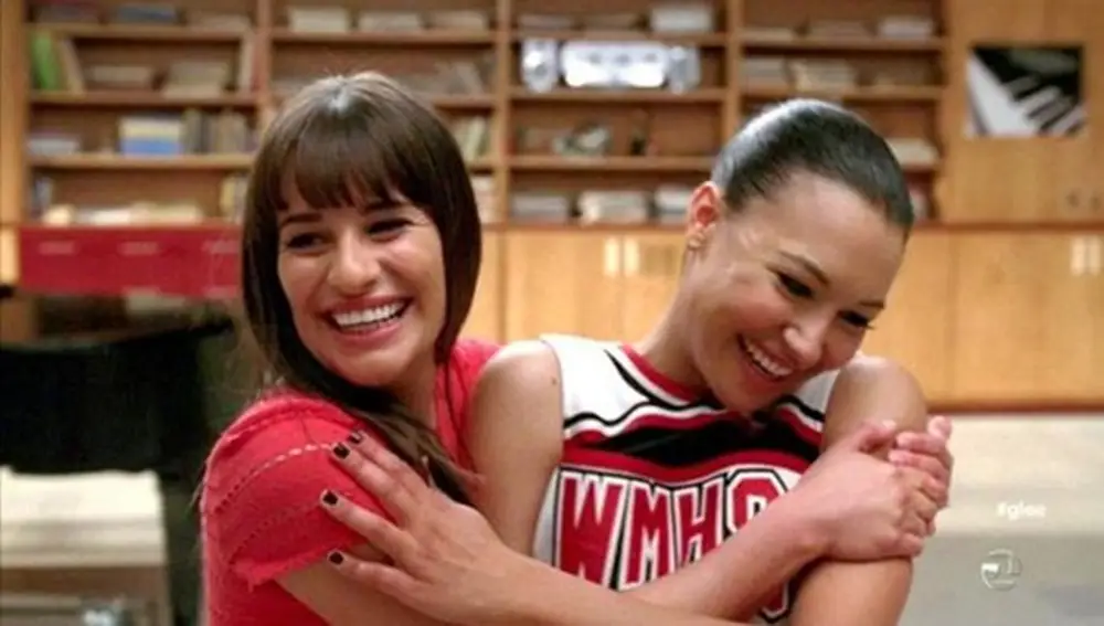 Lea Michele y Naya Rivera en 'Glee'