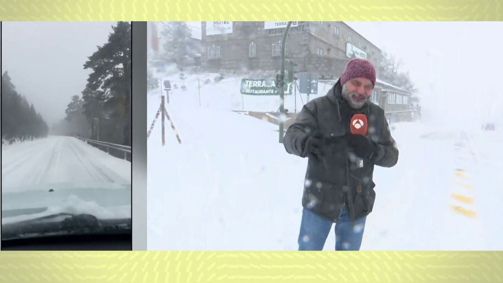 La experiencia de un reportero de Espejo Público al poner cadenas para la nieve en su vehículo por primera vez