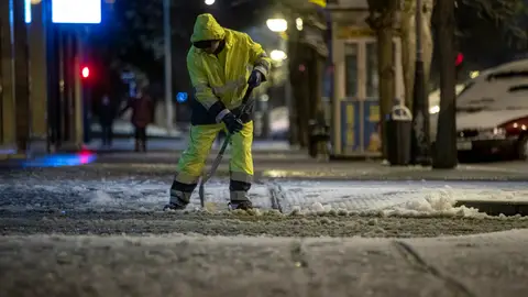 Amanecer blanco por la borrasca 'Fien' Amanecer blanco por la borrasca 'Fien'