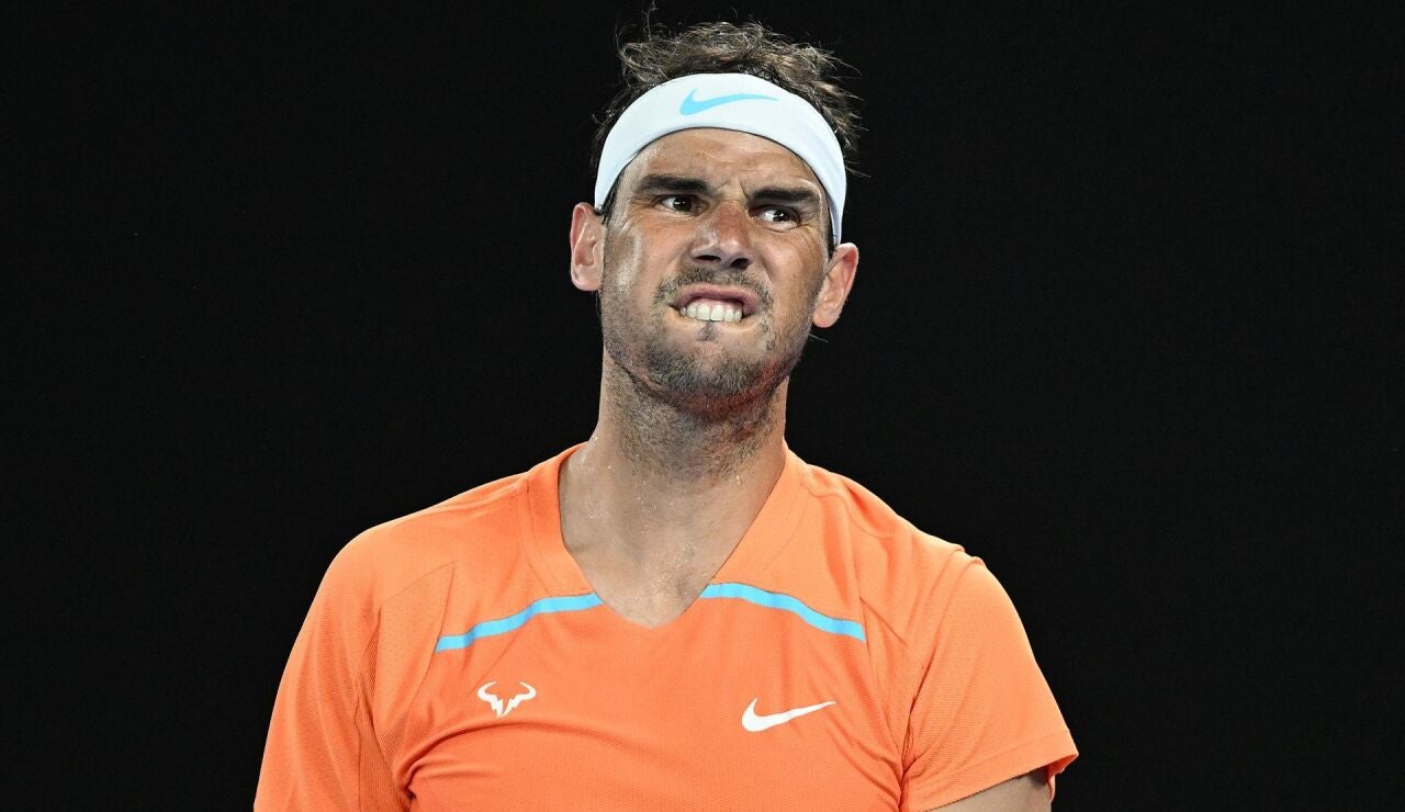 Rafa Nadal, tras lesionarse en el partido contra McDonald