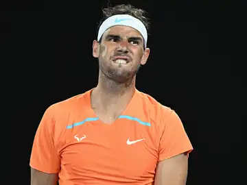Rafa Nadal, tras lesionarse en el partido contra McDonald Rafa Nadal, tras lesionarse en el partido contra McDonald