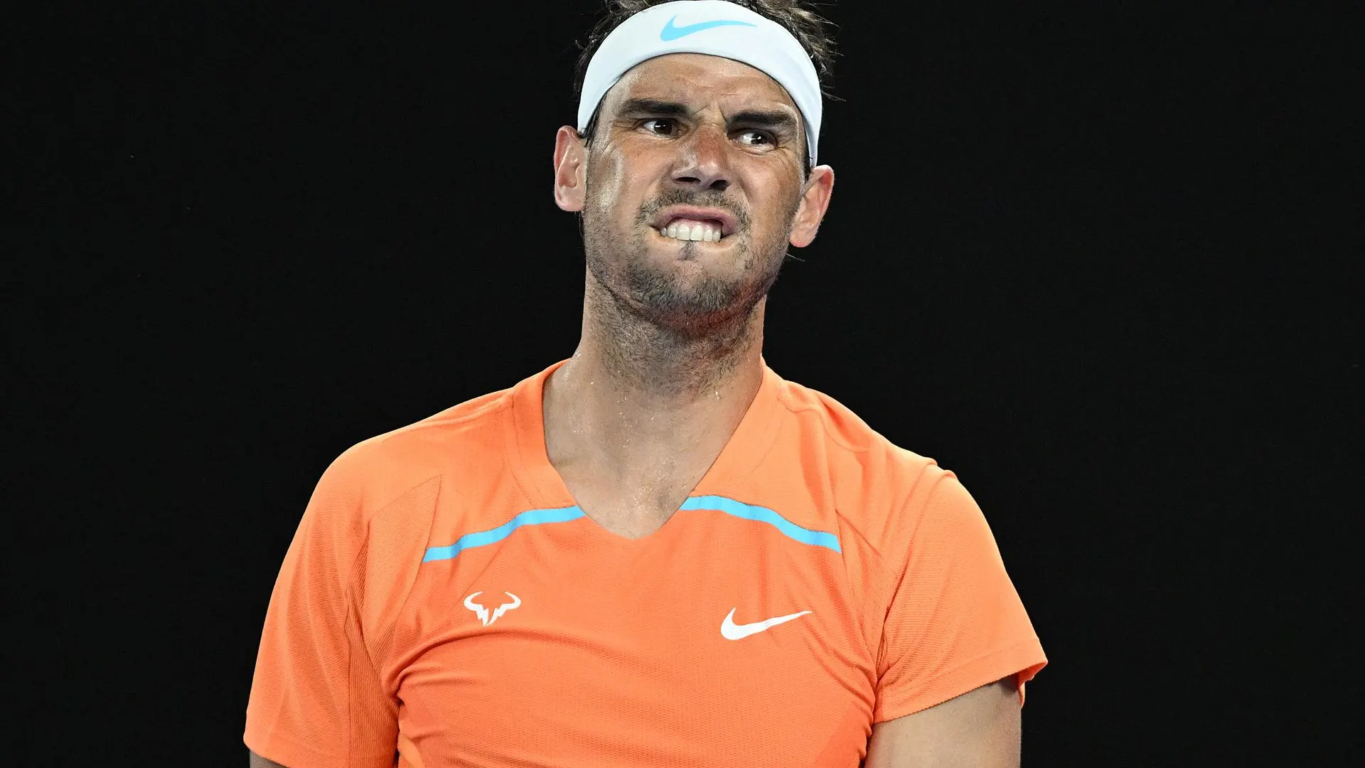 Rafa Nadal, tras lesionarse en el partido contra McDonald Rafa Nadal, tras lesionarse en el partido contra McDonald