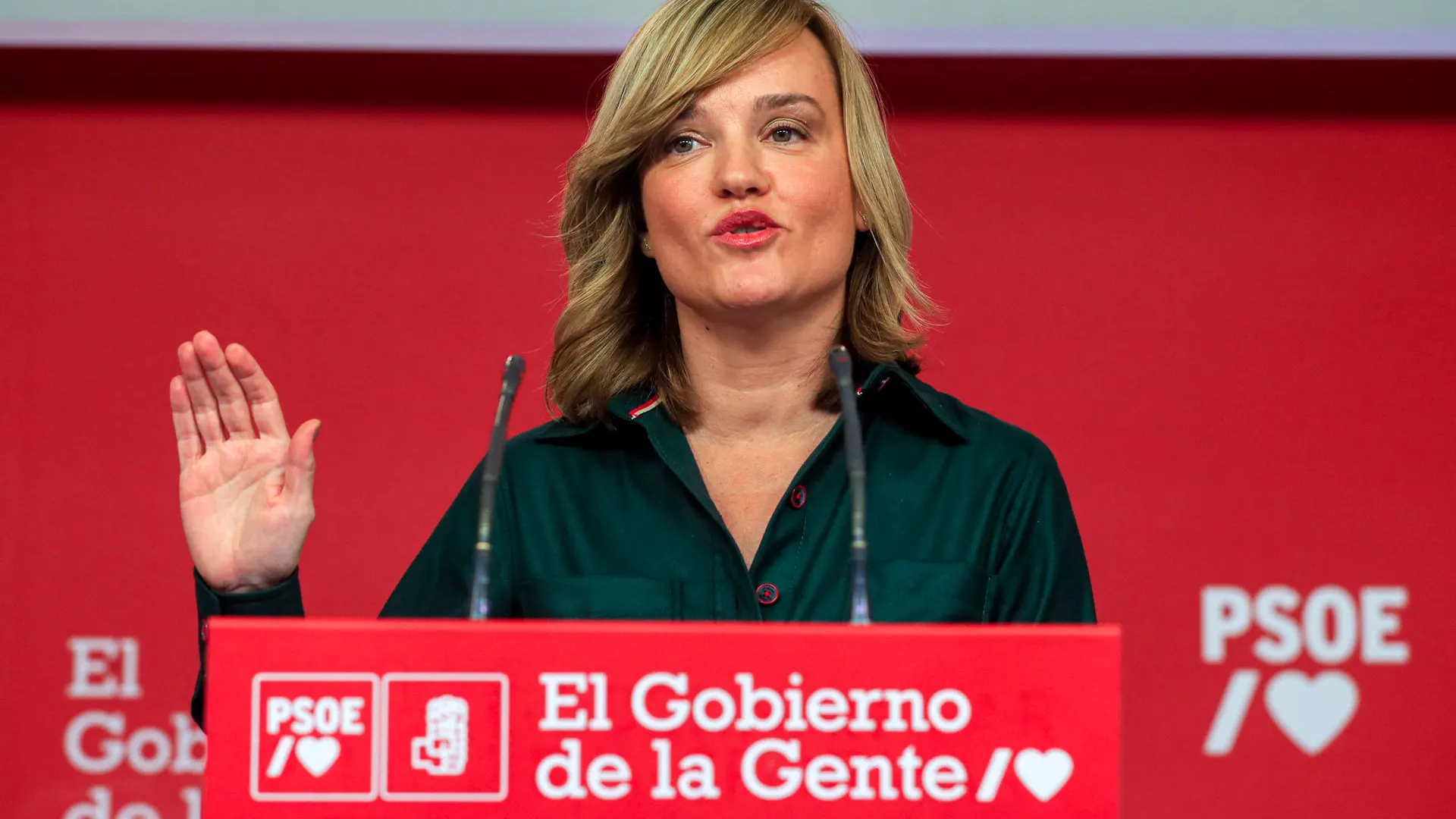 La portavoz del Comité Electoral del PSOE, Pilar Alegría La portavoz del Comité Electoral del PSOE, Pilar Alegría