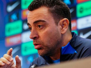 Xavi Hernández en rueda de prensa