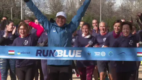 Mina Guli llega a meta en Madrid Mina Guli llega a meta en Madrid