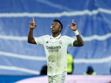 Vinicius celebra su gol ante el Atlético de Madrid