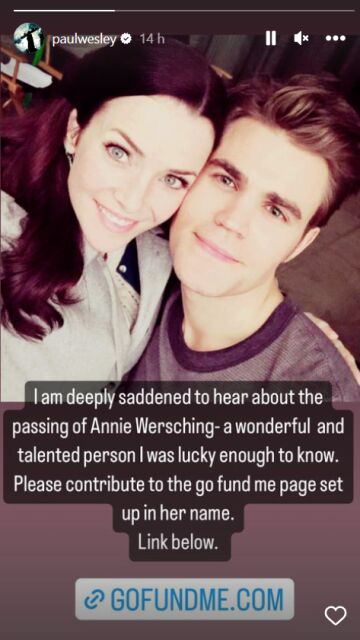 Paul Wesley se despide de Annie Wersching